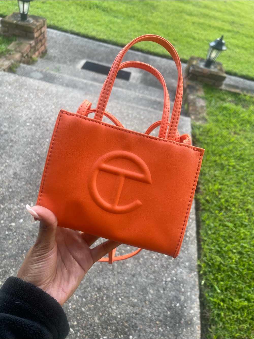 Mini Telfar Orange Tote Bag